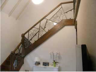 Rampe, escalier, en, fer, forgé, ferronnerie, d’Art,